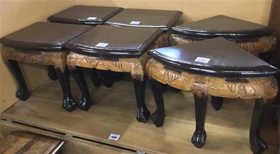 Set of 4 Chinese small tables